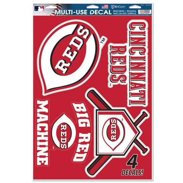 Calcomanía multiusos de Cincinnati Reds de 11" x 17"