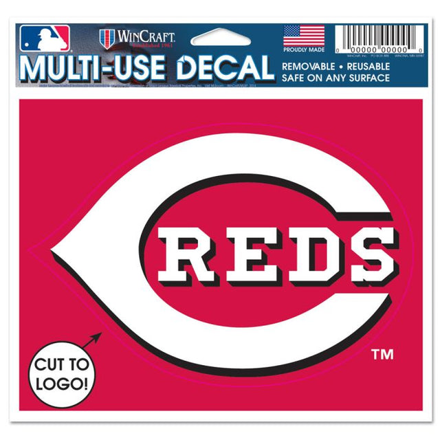 Calcomanía multiusos de Cincinnati Reds: cortada con el logotipo de 5" x 6"