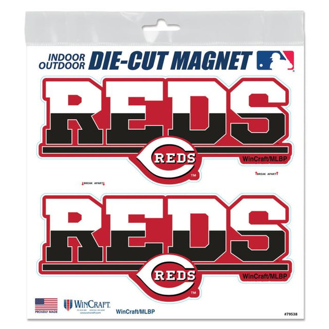 Imanes para exteriores de los Cincinnati Reds de 6" x 6"