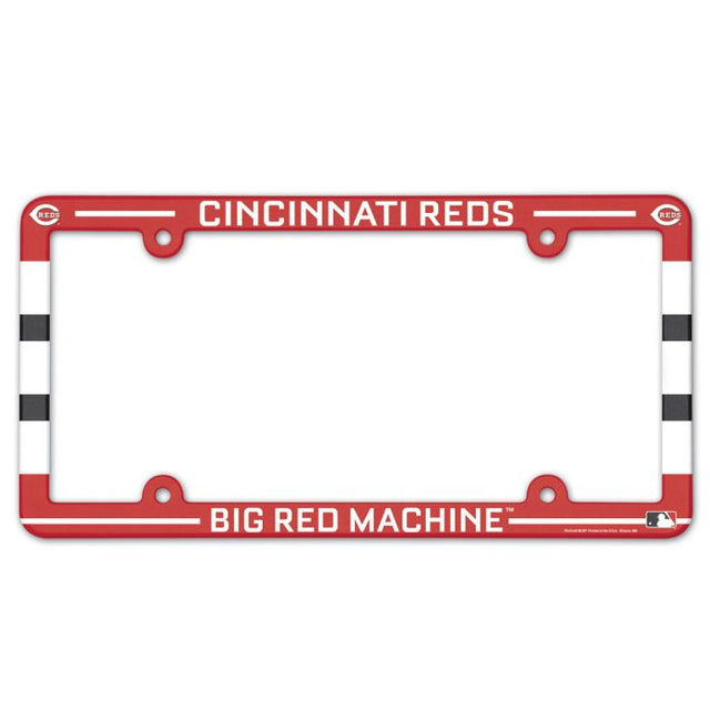 Marco para matrícula de Cincinnati Reds SLOGAN a todo color