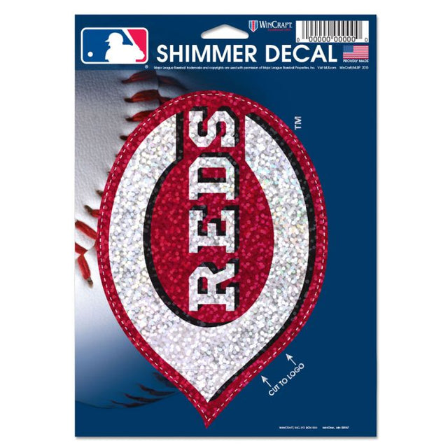 Cincinnati Reds Shimmer Decals 5" x 7"