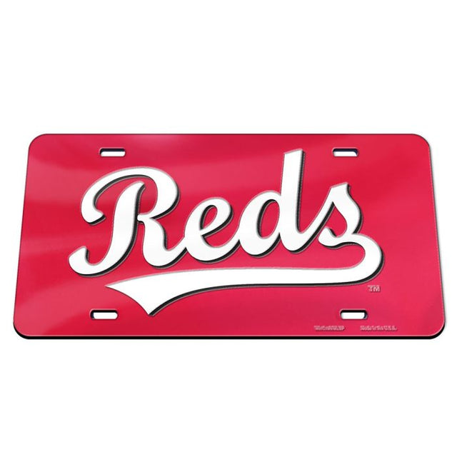 Matrícula acrílica especial de los Cincinnati Reds