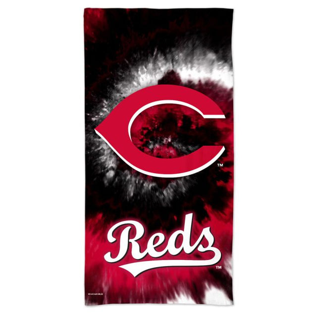 Toalla de playa Spectra TDYE de Cincinnati Reds de 30" x 60"