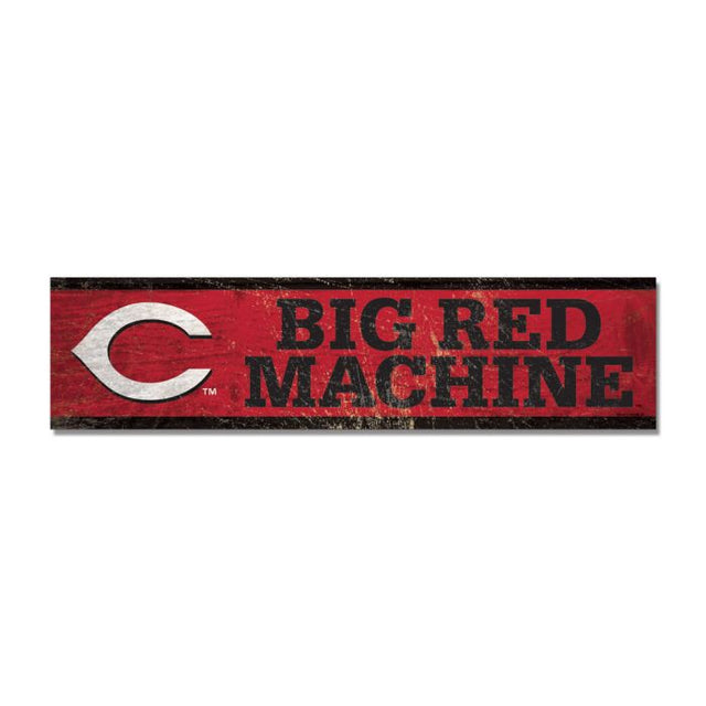 Imán de madera de los Cincinnati Reds, 1,5" x 6"