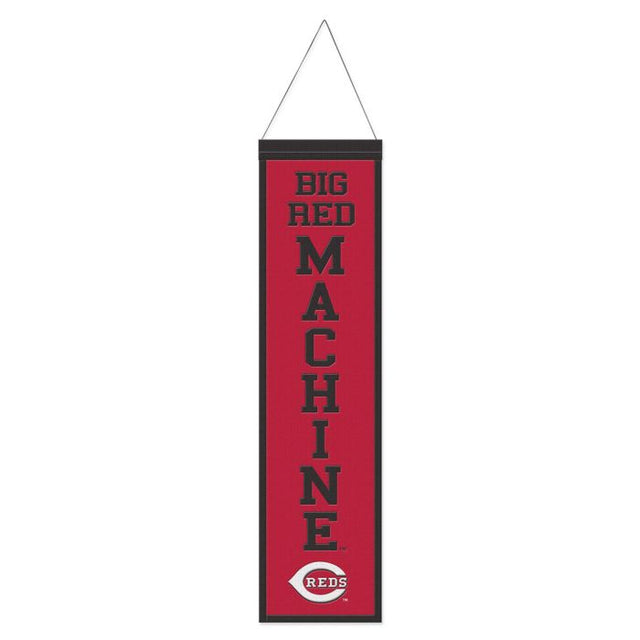 Bandera de lana de los Cincinnati Reds de 20 x 81 cm