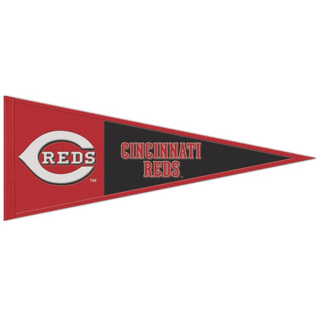 Banderín de lana de los Cincinnati Reds de 13" x 32"