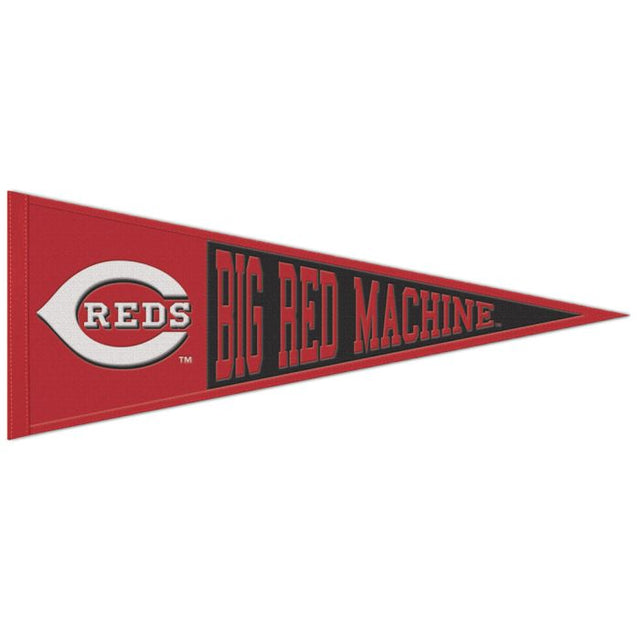 Banderín de lana de los Cincinnati Reds de 13" x 32"