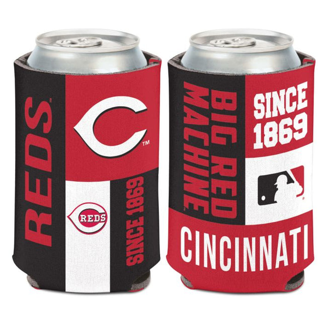 Enfriador de latas con bloques de colores de Cincinnati Reds, 12 oz.