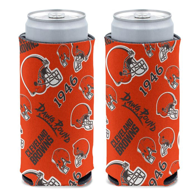 Enfriador de latas delgado de 12 oz de los Cleveland Browns