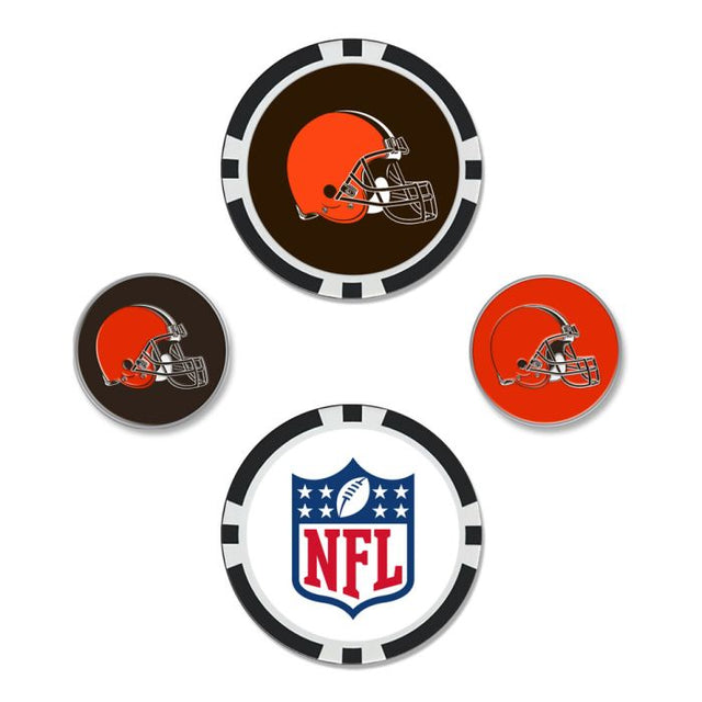 Juego de cuatro marcadores de pelota de los Cleveland Browns