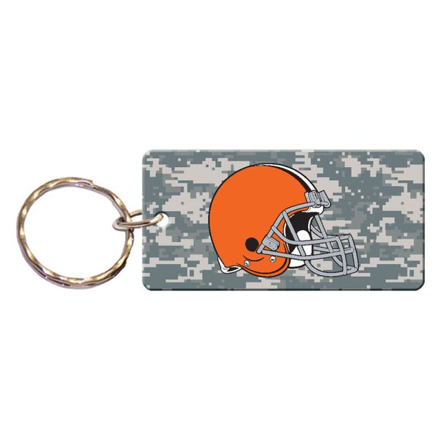 Llavero rectangular con estampado de camuflaje de los Cleveland Browns