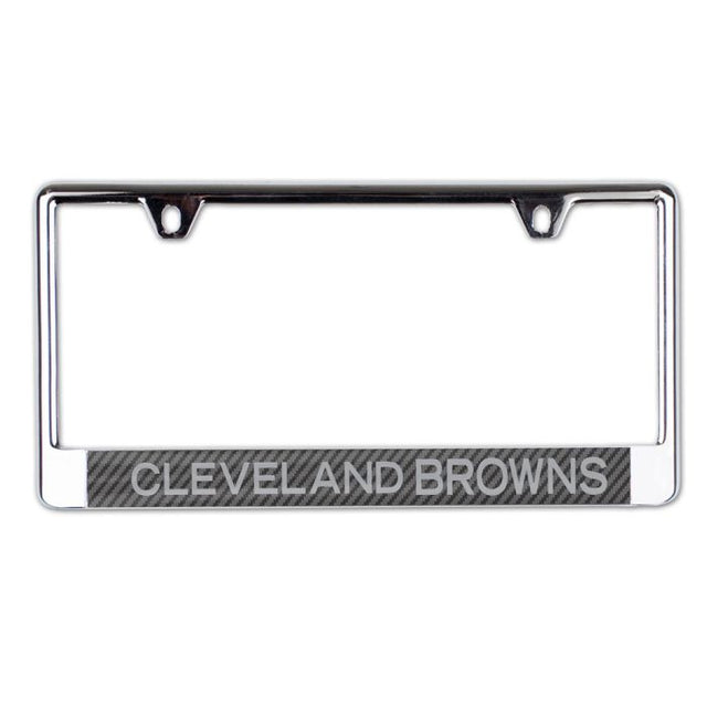 Cleveland Browns CARBON Lic Plate Frame B/O Printed