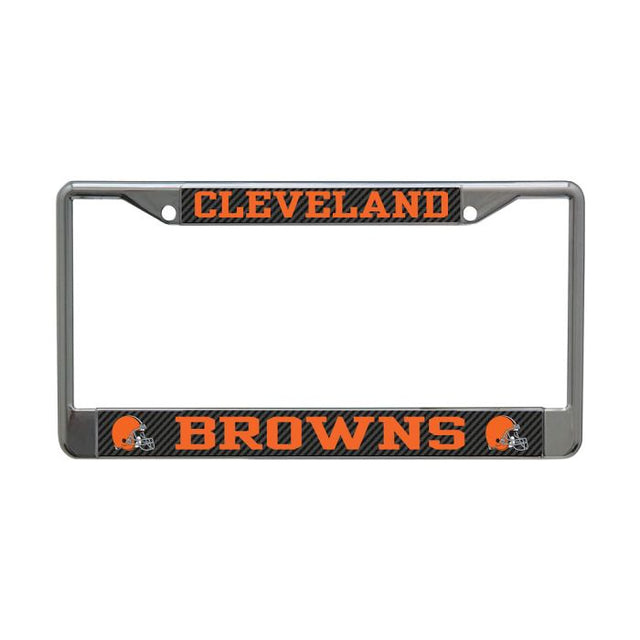 Cleveland Browns CARBON Lic Plt Frame S/L Printed