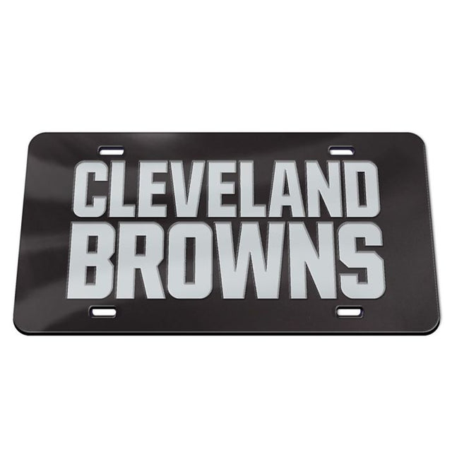 Placas de matrícula clásicas de acrílico cromado de los Cleveland Browns