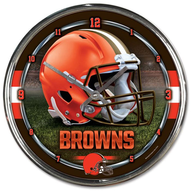 Cleveland Browns Chrome Clock