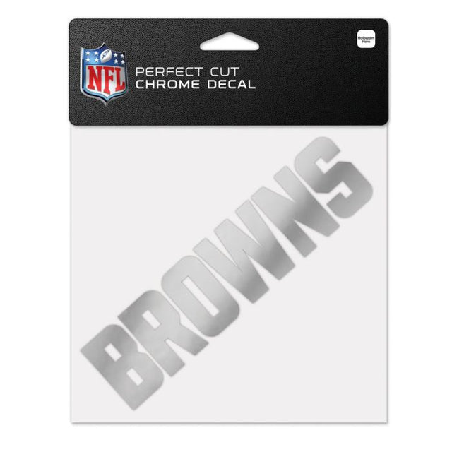 Cleveland Browns Chrome Perfect Cut Decal 6" x 6"