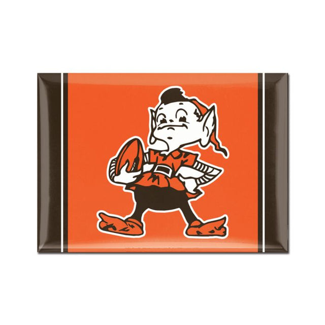 Imán de metal con el logotipo clásico de los Cleveland Browns, 2,5" x 3,5"