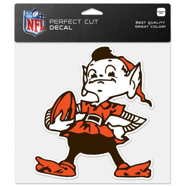 Calcomanía de color de corte perfecto retro con logotipo clásico de Cleveland Browns, 8" x 8"