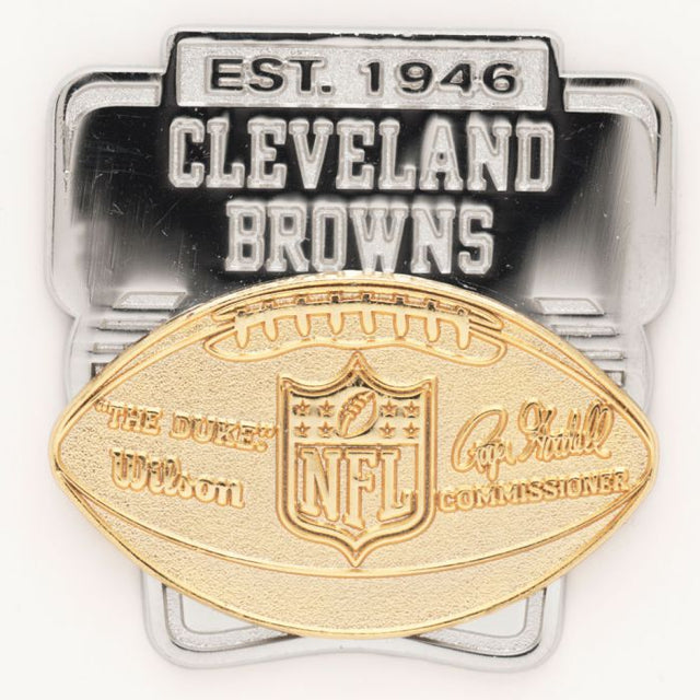 Tarjeta de joyería con pin de colección de los Cleveland Browns