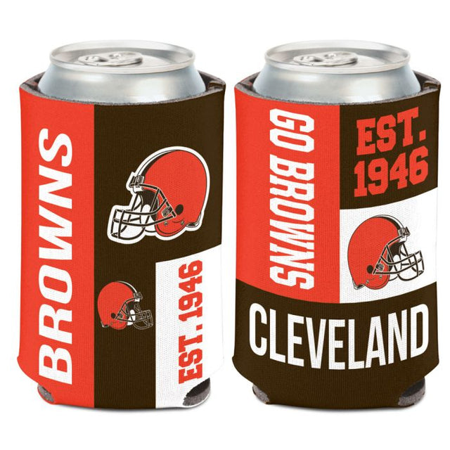 Enfriador de latas con bloques de color de los Cleveland Browns, 12 oz.