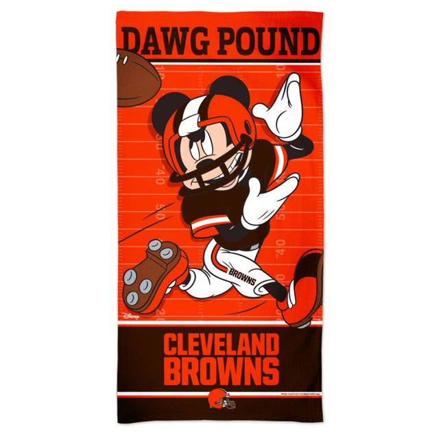 Cleveland Browns / Disney Mickey Mouse Spectra Beach Towel 30" x 60"