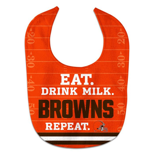 Babero para bebé All Pro Eat Drink Milk de los Cleveland Browns