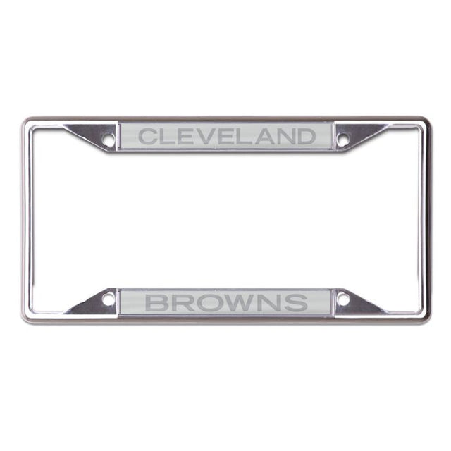 Cleveland Browns FROSTED Lic Plt Frame S/S Impreso