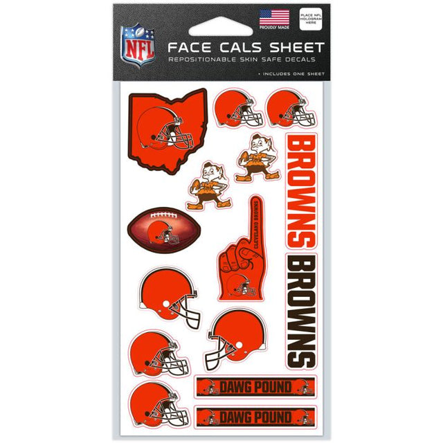 Cleveland Browns Face Cals 4" x 7"