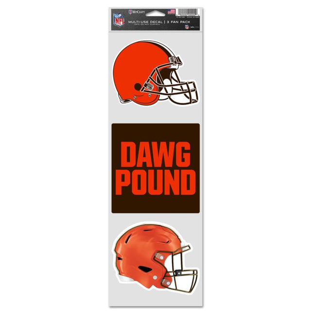 Calcomanías para fanáticos de los Cleveland Browns de 3,75" x 12"