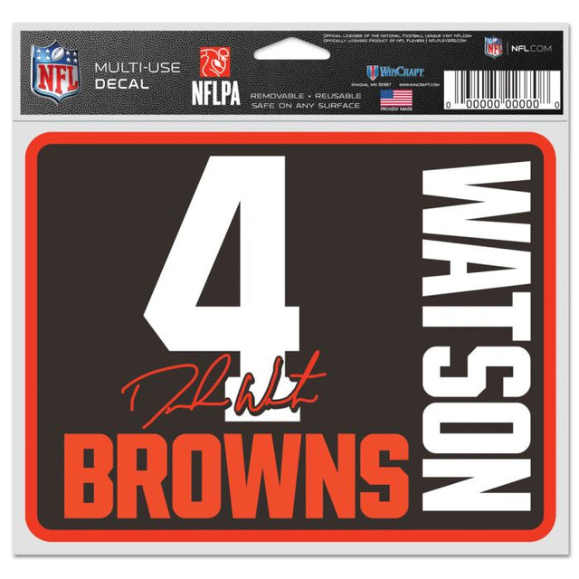 Calcomanías para fanáticos de los Cleveland Browns de 5" x 6" de Deshaun Watson