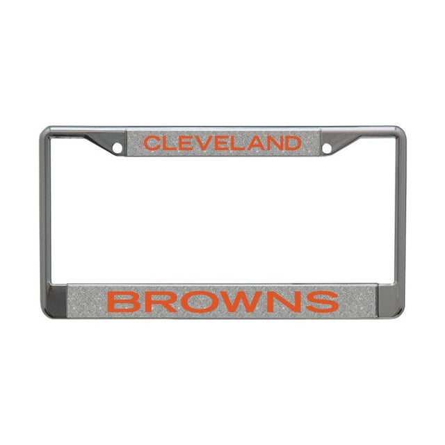 Cleveland Browns GLITTER BACKGROUND Lic Plt Frame S/L Printed