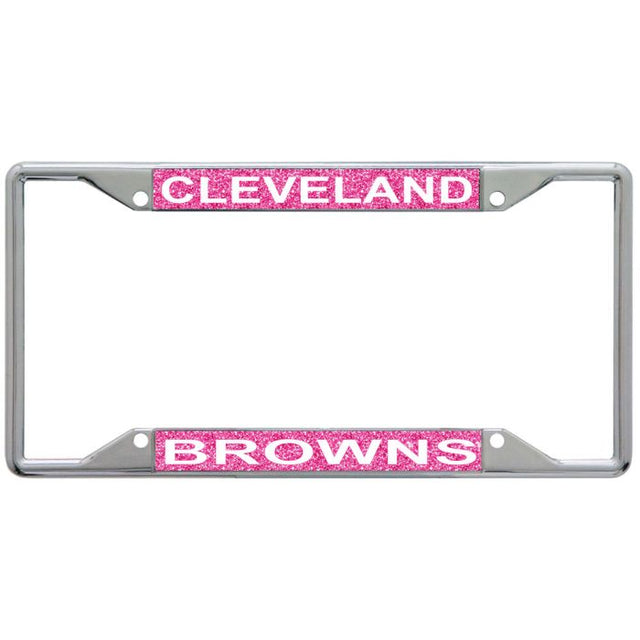 Cleveland Browns GLITTER BACKGROUND Lic Plt Frame S/S Printed