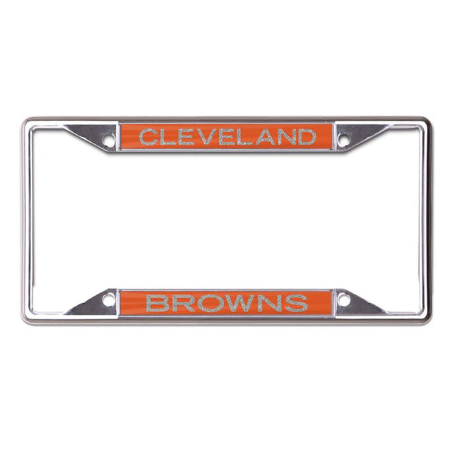 Cleveland Browns GLITTER LETTERS Lic Plt Frame S/S Printed