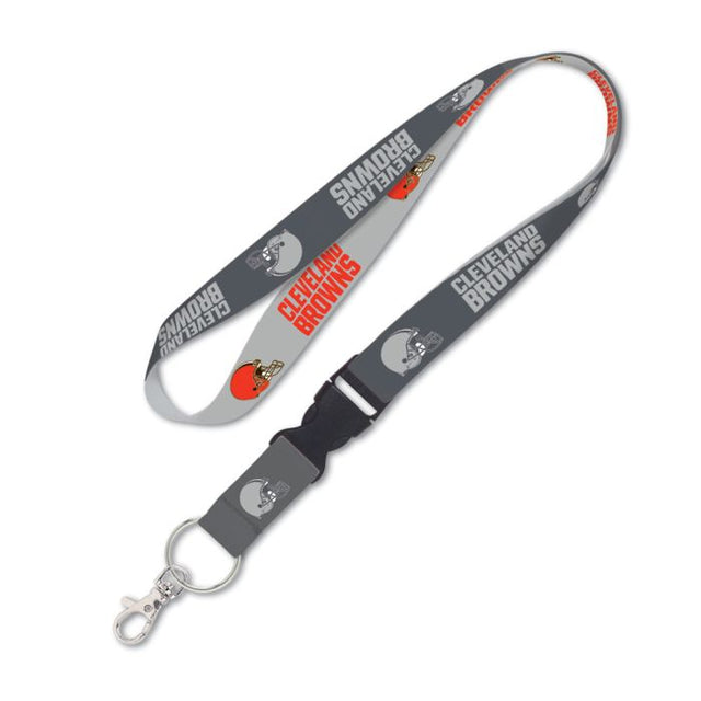 Cleveland Browns Gray Lanyard w/detachable buckle 1"