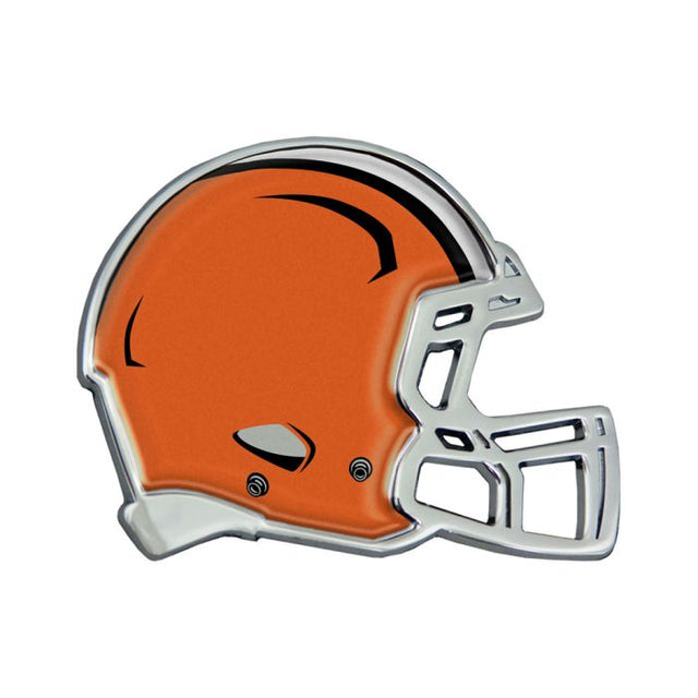 Emblema de metal cromado abovedado para CASCO de los Cleveland Browns