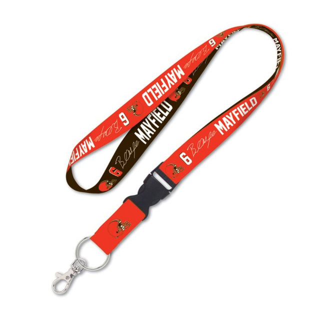 Cleveland Browns Lanyard w/detachable buckle 1" Baker Mayfield