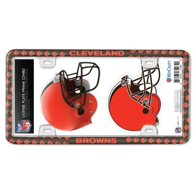 Cleveland Browns License Plate Thin Frame - Plastic w/Decal