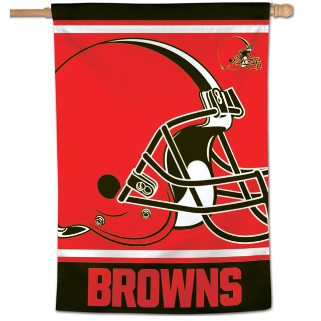 Bandera vertical con logotipo mega de los Cleveland Browns de 28" x 40"