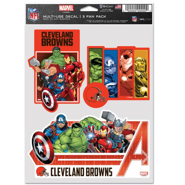 Cleveland Browns / Marvel (C) 2021 Marvel Multi Use 3 Fan Pack