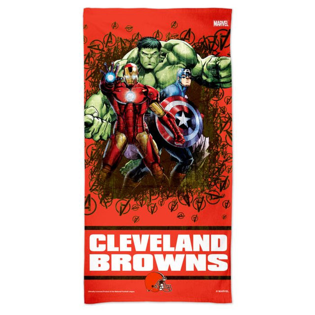 Toalla de playa Marvel Spectra de 30" x 60" de los Cleveland Browns/Marvel (C) 2021