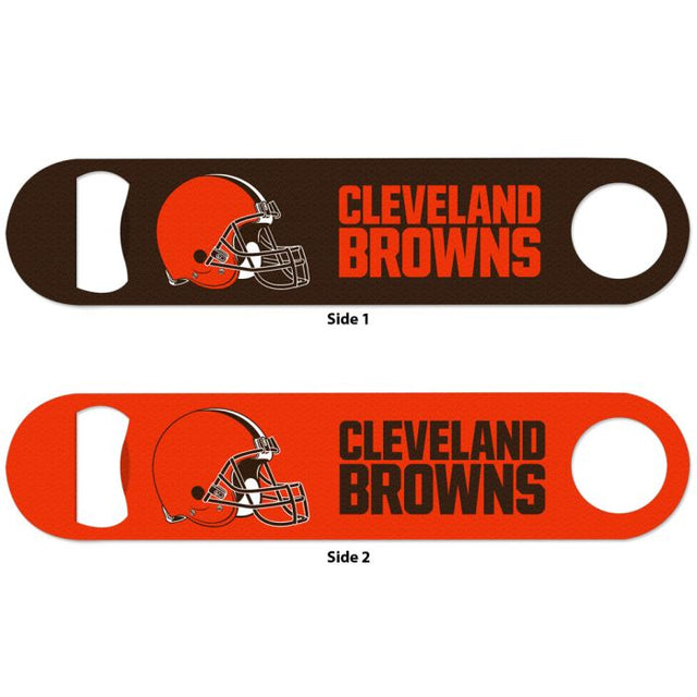 Abridor de botellas de metal de los Cleveland Browns de 2 lados