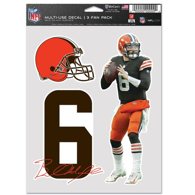 Paquete multiusos para 3 fanáticos de los Cleveland Browns, Baker Mayfield