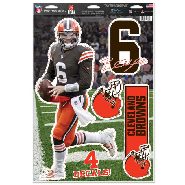 Calcomanía multiusos de los Cleveland Browns de 11" x 17" de Baker Mayfield