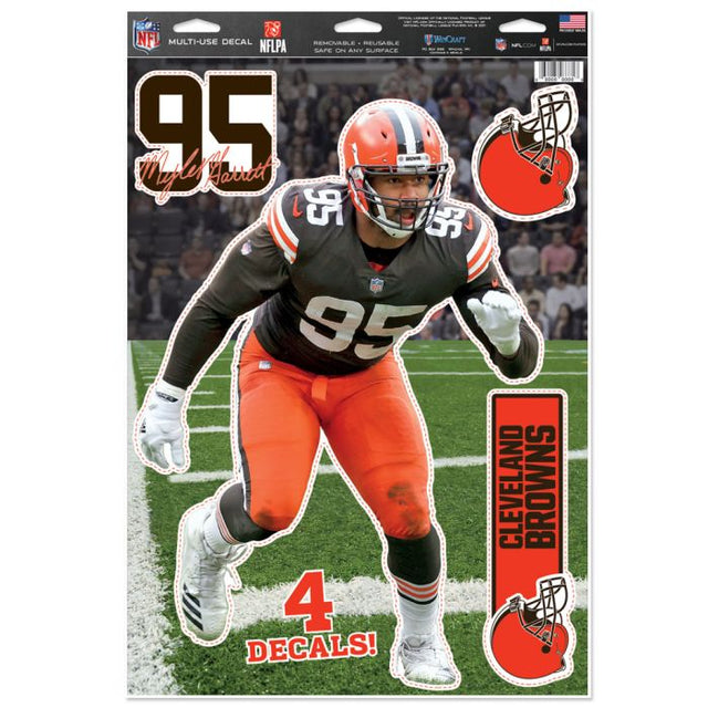 Calcomanía multiusos de los Cleveland Browns de 11" x 17" de Myles Garrett