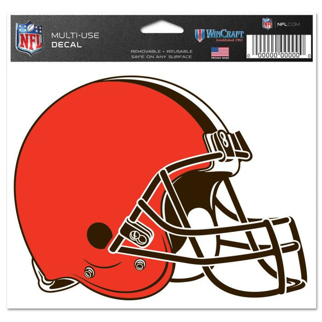 Cleveland Browns Multi-Use Decal -Clear Bckrgd 5" x 6"