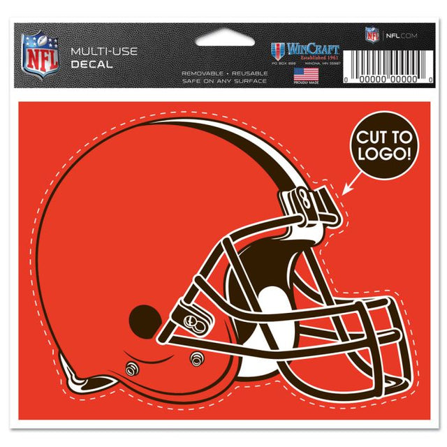 Calcomanía multiusos de los Cleveland Browns: logotipo recortado de 5" x 6"