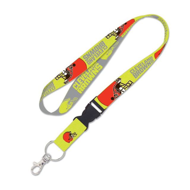 Cleveland Browns NEON Lanyard w/detachable buckle 1"