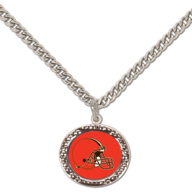 Collar de los Cleveland Browns con tarjeta de joyería con dije