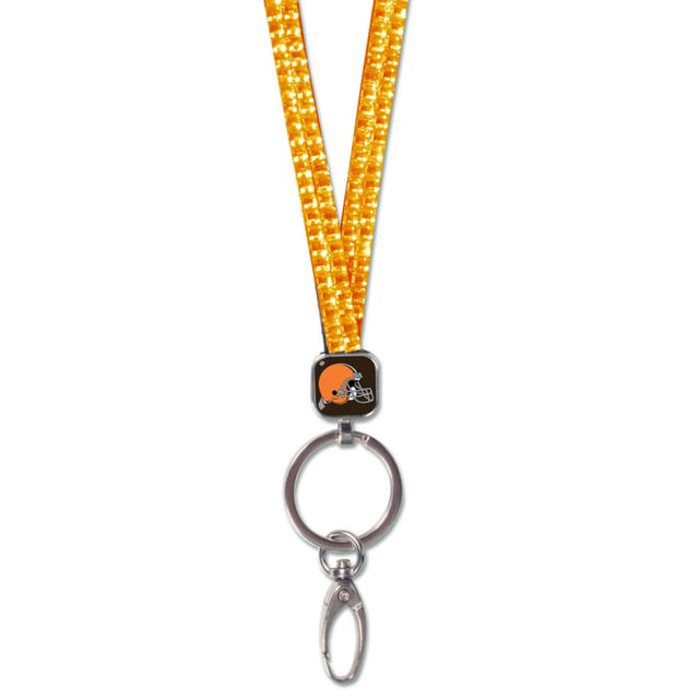 Cleveland Browns Orange Lanyards- Crystal Bling