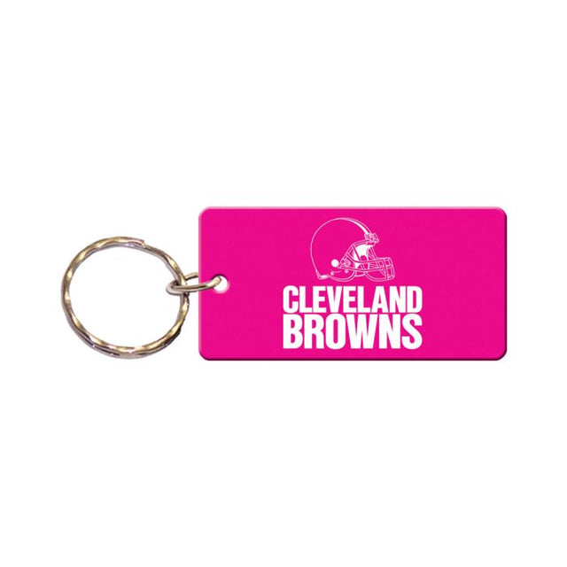 Llavero rectangular rosa de los Cleveland Browns